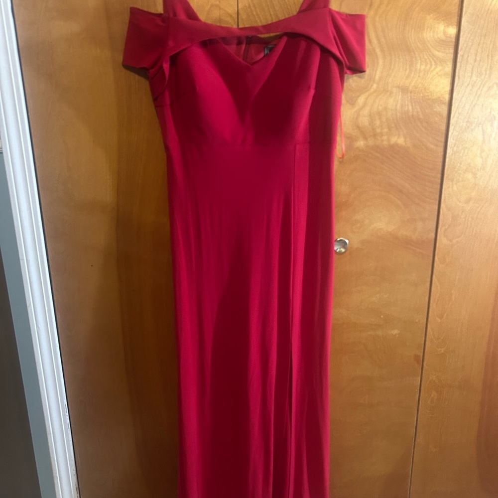 Night Way Collections cold shoulder Red Dress